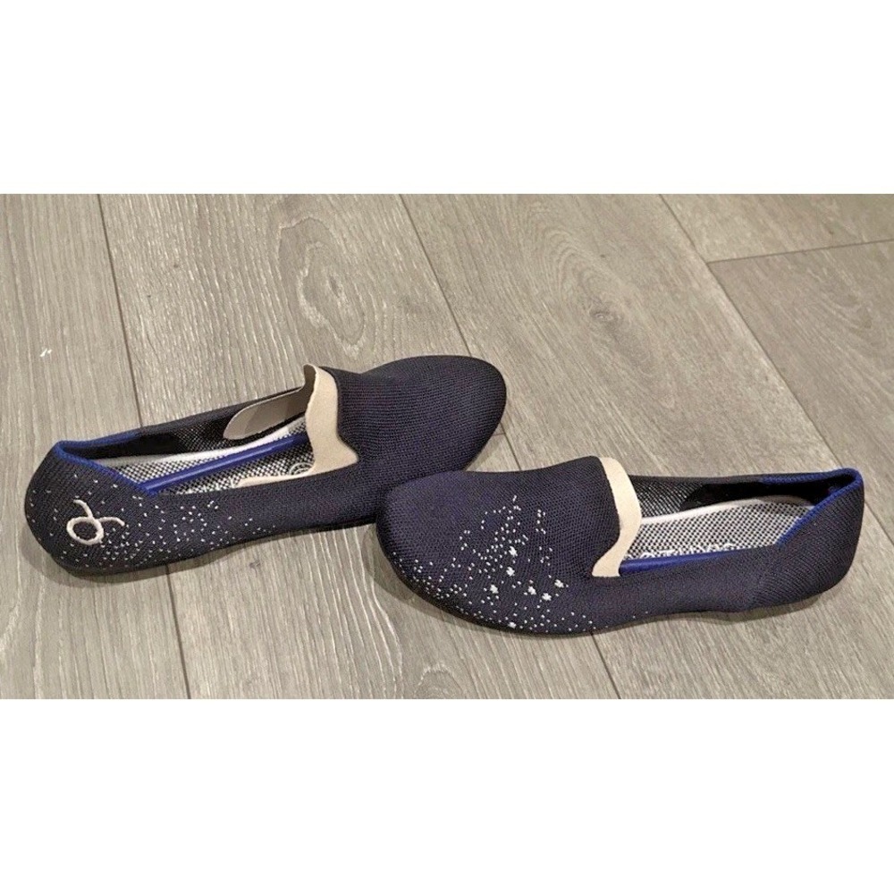 Rothy's Size EU 37.5/US 7 Taurus Zodiac Loafer Navy Blue Limited Edition Retired